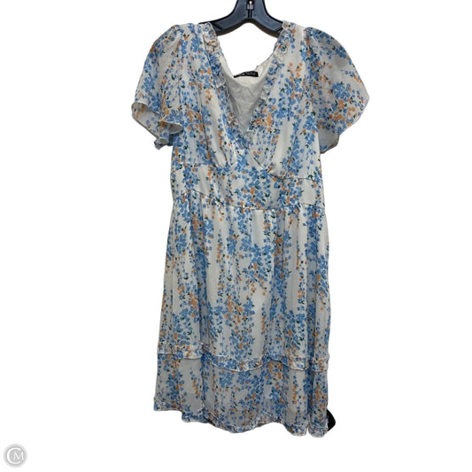 Dress Casual Short By Shein In Blue & White, Size: Xl