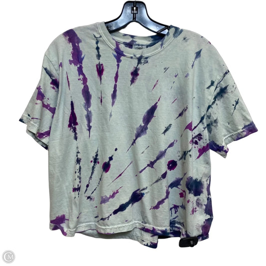 Top Short Sleeve By Comfort Colors In Tie Dye Print, Size: L