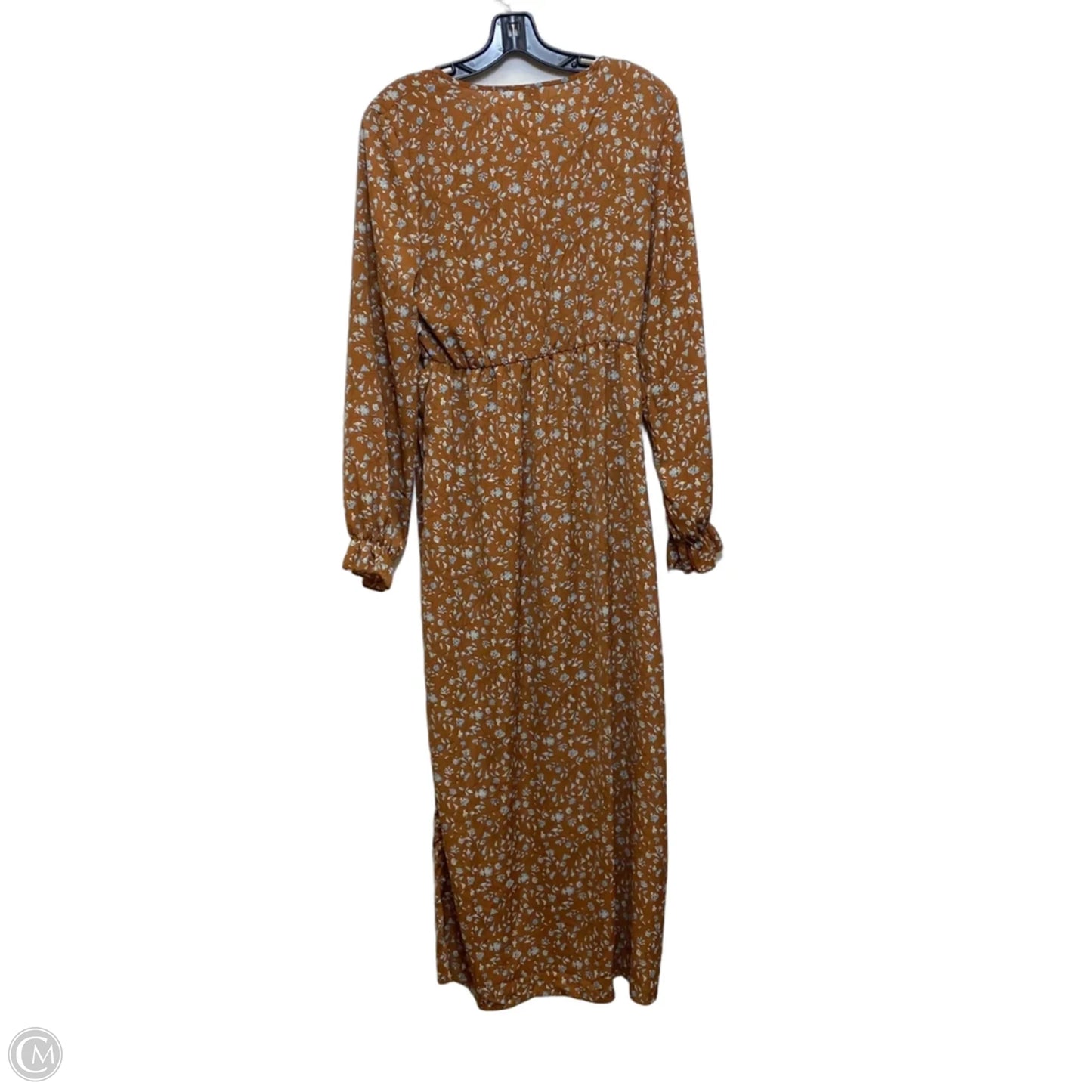 Dress Casual Maxi By Shein In Brown & Cream, Size: M