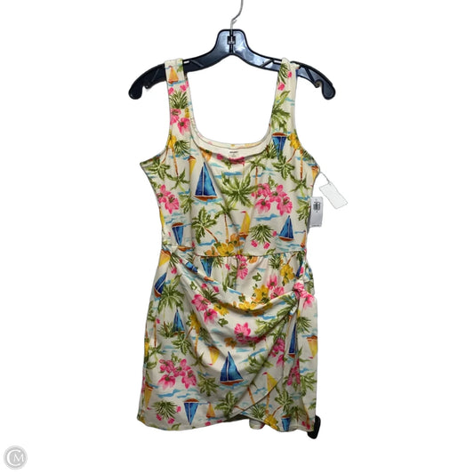 Swimsuit By Old Navy In Cream & Green, Size: M