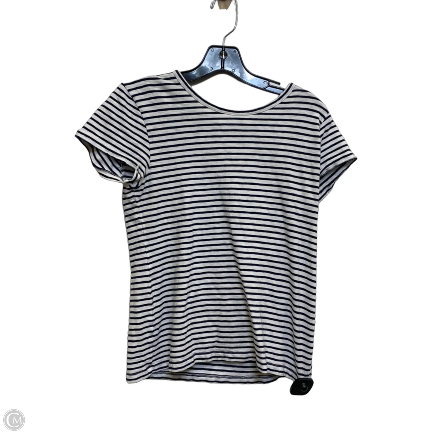 Top Short Sleeve By J. Crew In Black & White, Size: M