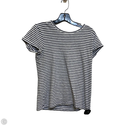Top Short Sleeve By J. Crew In Black & White, Size: M