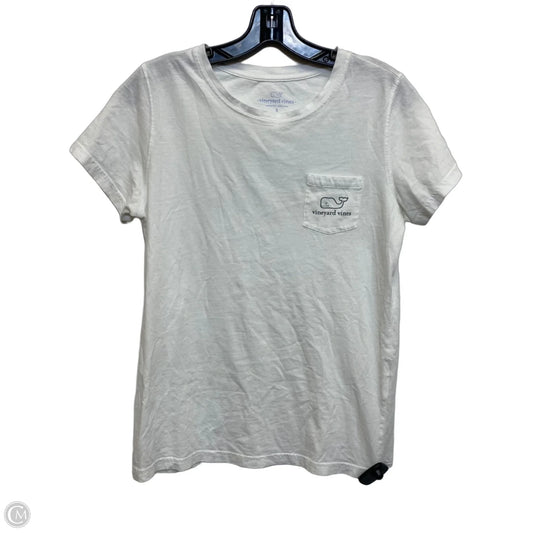 Top Short Sleeve Designer By Vineyard Vines In White, Size: S