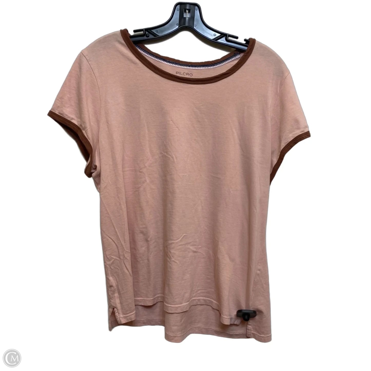 Top Short Sleeve Basic By Pilcro In Peach, Size: Xl