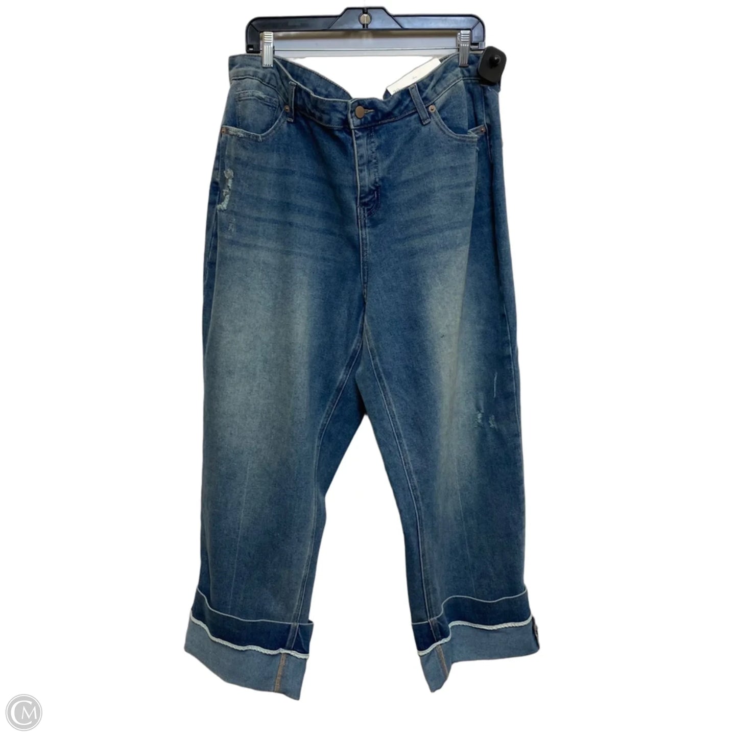 Jeans Wide Leg By Cato In Blue Denim, Size: 20