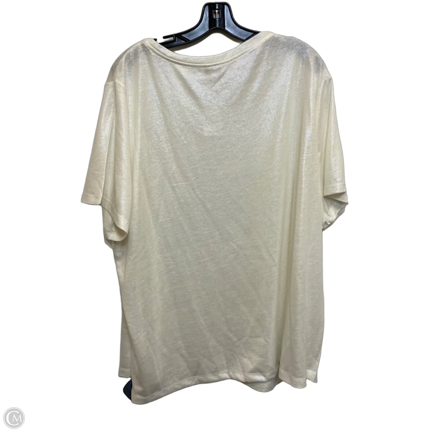 Top Short Sleeve By Cato In Cream, Size: 4x
