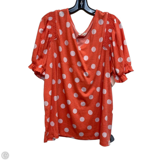 Top Short Sleeve By Cato In Orange, Size: 3x