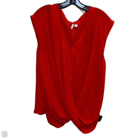 Top Short Sleeve By Cato In Red, Size: 1x