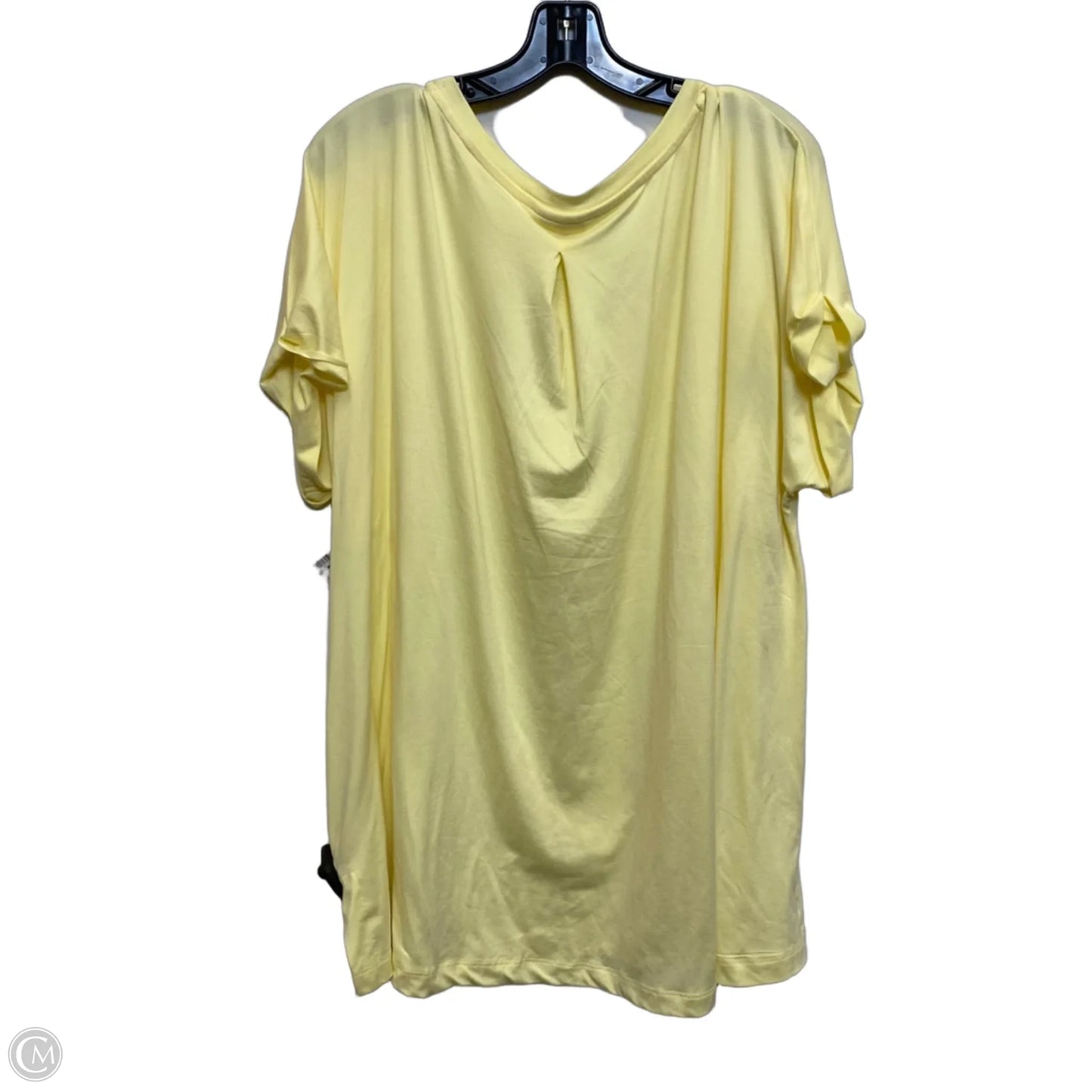 Top Short Sleeve By Cato In Yellow, Size: 4x