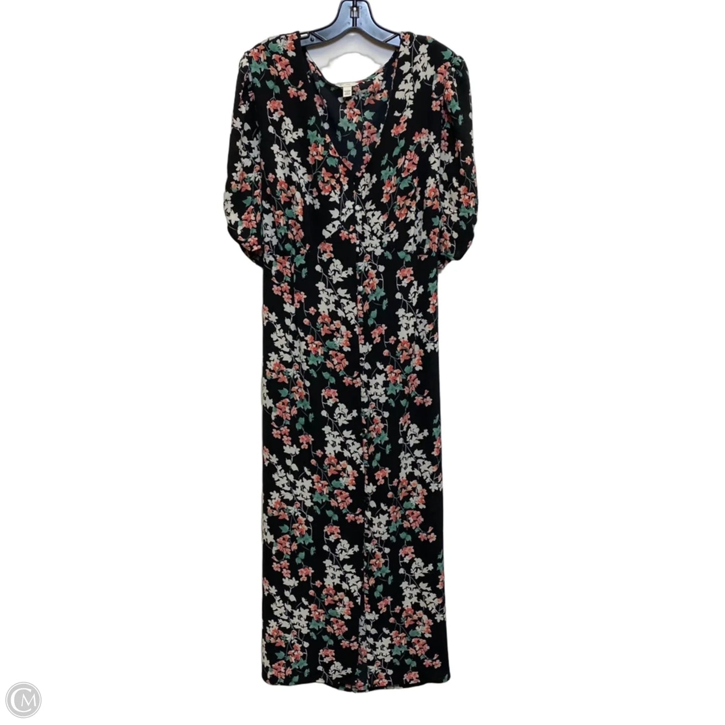 Dress Casual Maxi By Cato In Black & Green, Size: 4x