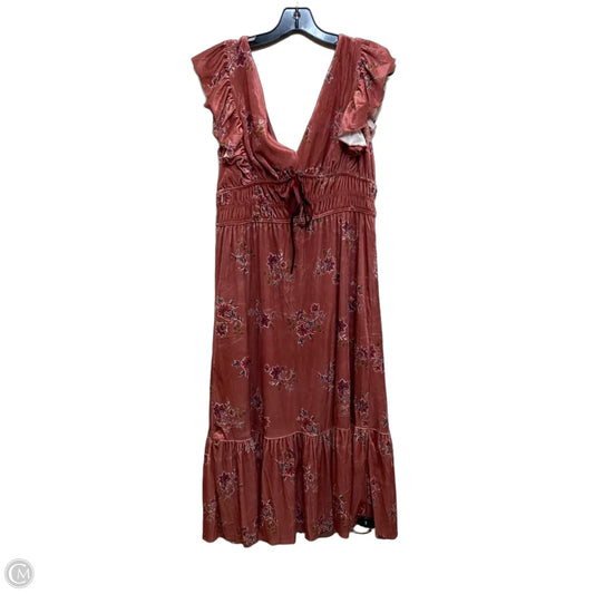 Dress Casual Midi By Francesca’s In Pink, Size: L