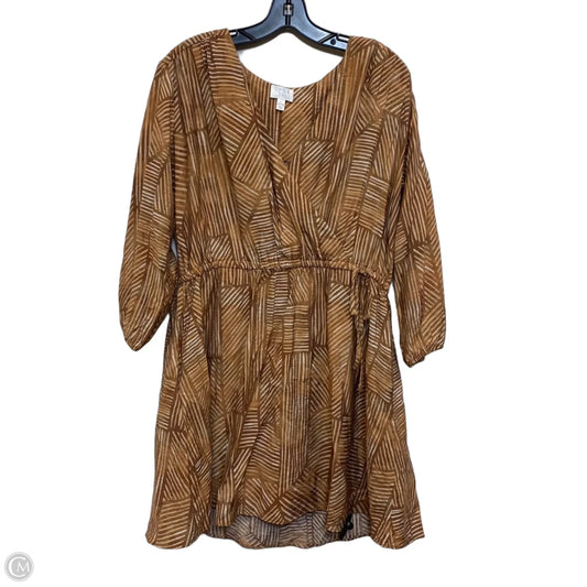 Dress Casual Short By Time And Tru In Brown, Size: L