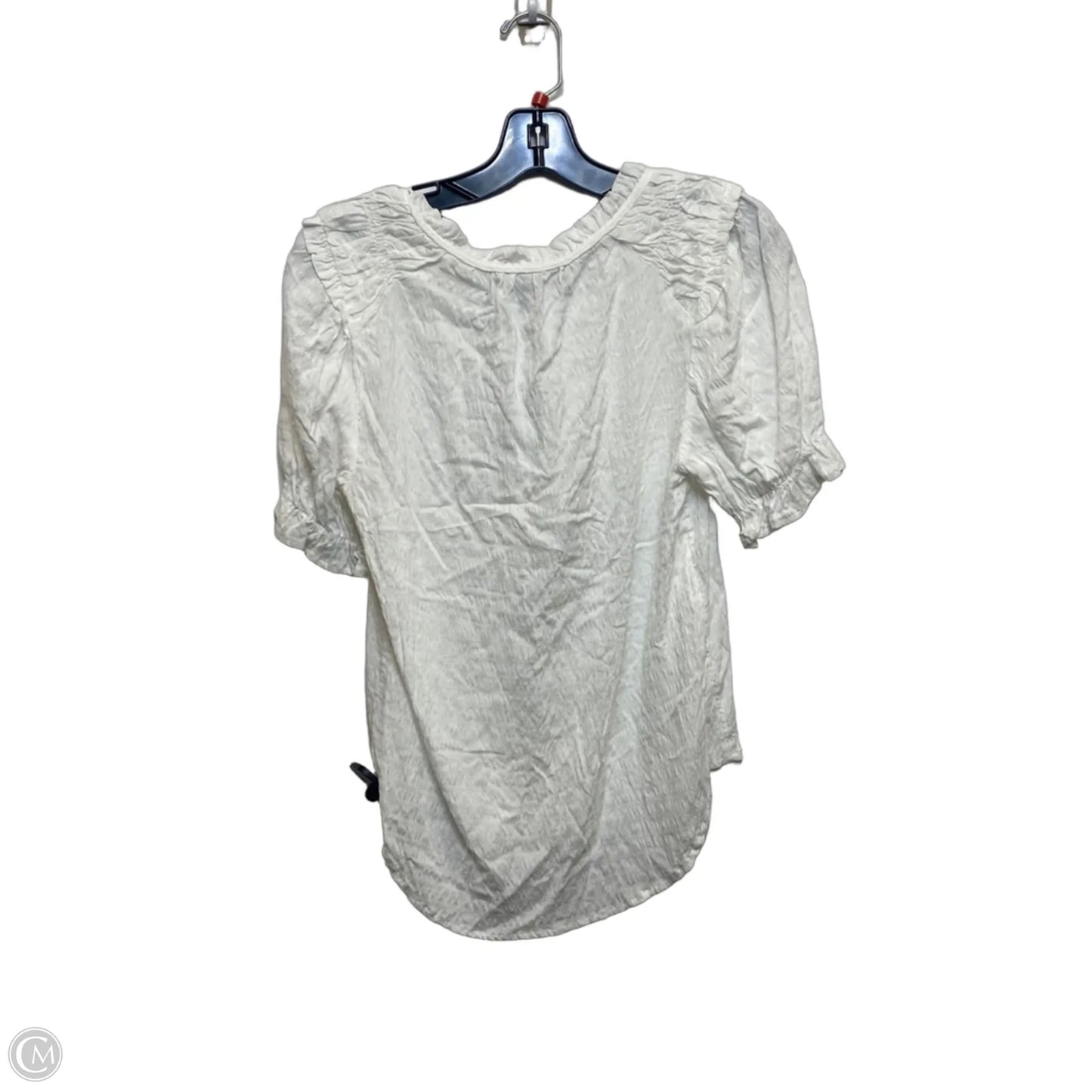 Top Short Sleeve By Oak & Trellis In White, Size: S
