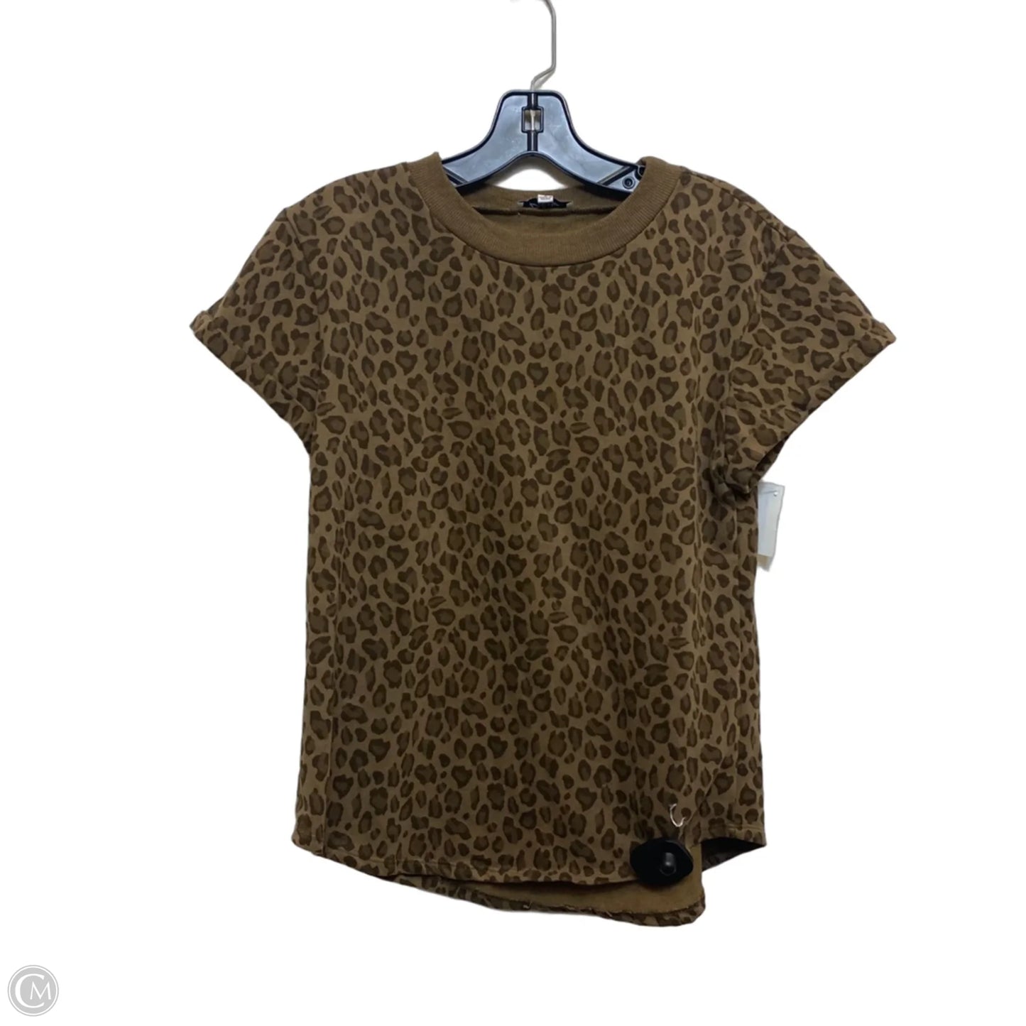 Top Short Sleeve By Polygram In Animal Print, Size: S