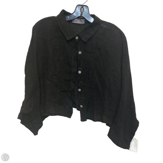 Top Short Sleeve By Tina Stephens In Black, Size: L