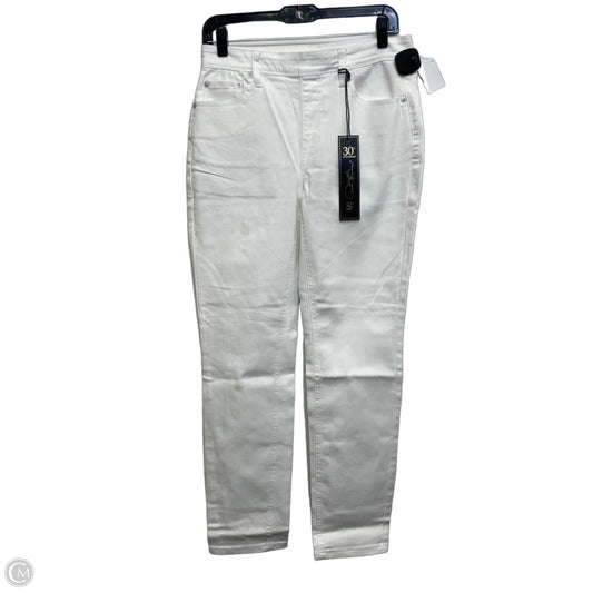 Jeans Skinny By Dg2 In White Denim, Size: 10