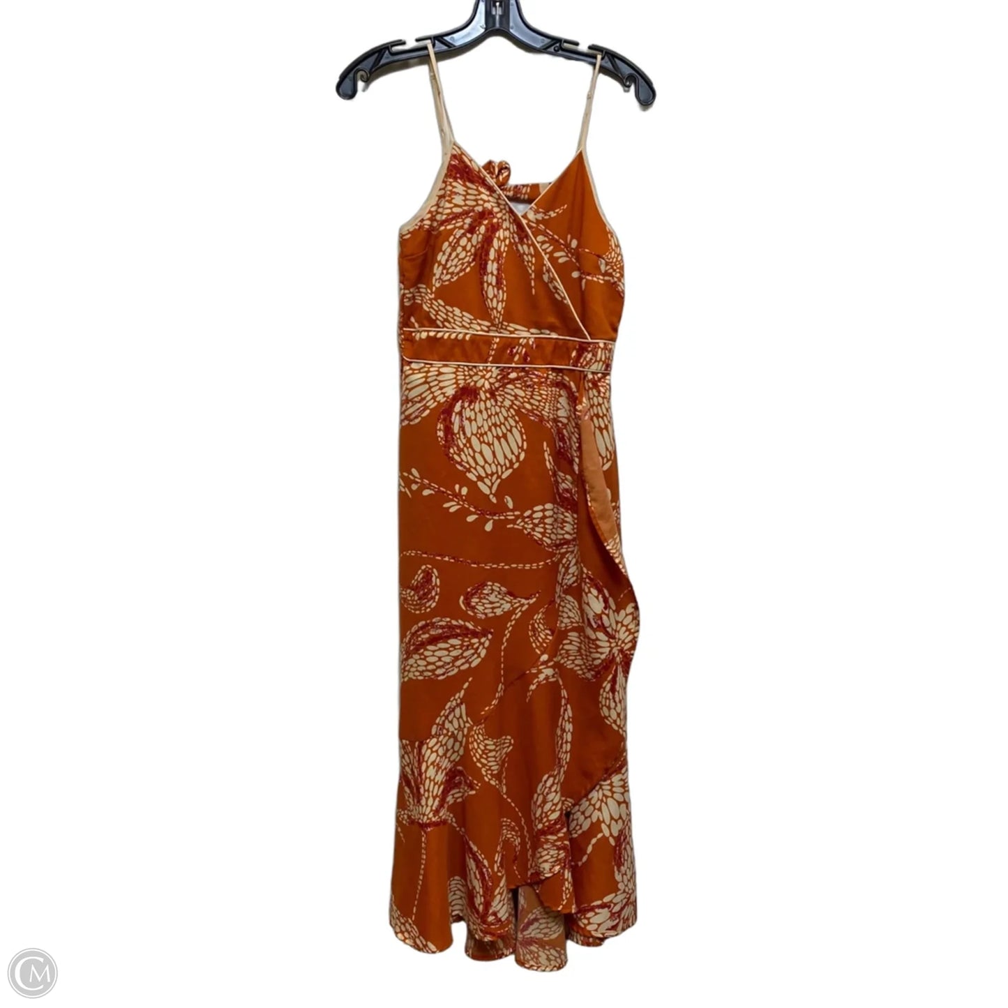 Dress Casual Maxi By Band Of The Free In Cream & Orange, Size: M
