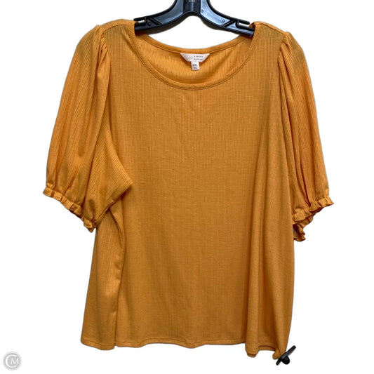 Top Short Sleeve By Lc Lauren Conrad In Orange, Size: Xxl