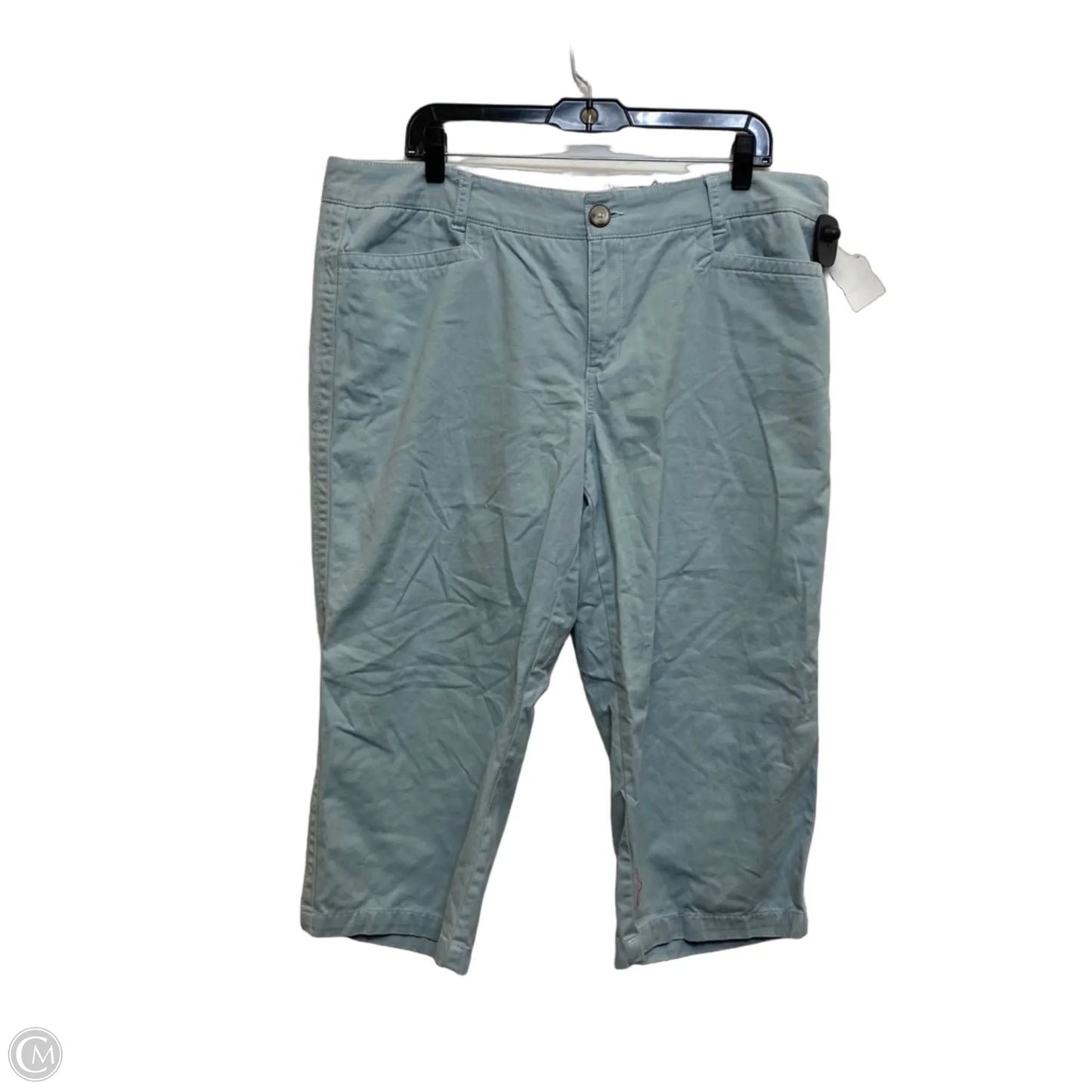 Pants Cropped By Eddie Bauer In Blue, Size: 18