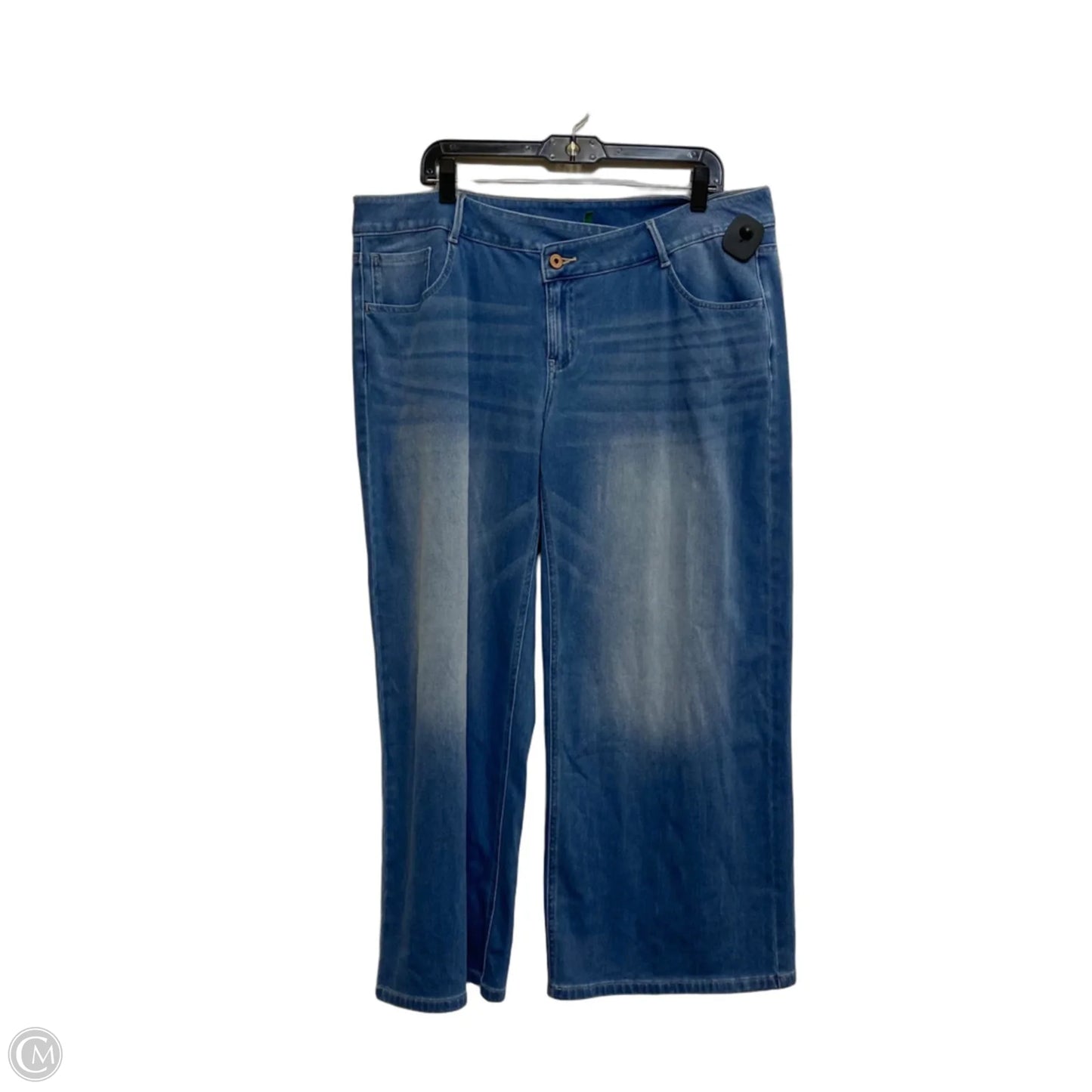 Jeans Wide Leg By Halara In Blue Denim, Size: Xl