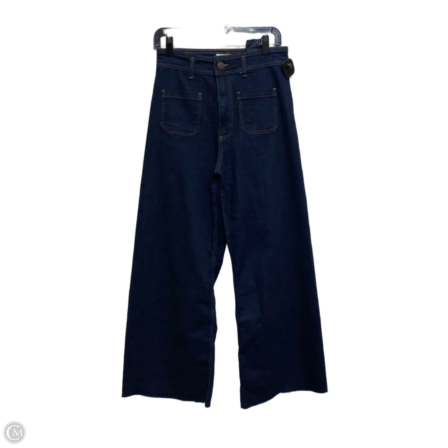 Jeans Wide Leg By Zara In Blue Denim, Size: 8