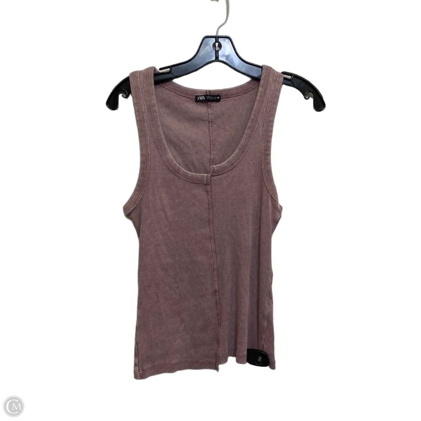 Top Sleeveless Basic By Zara In Purple, Size: M