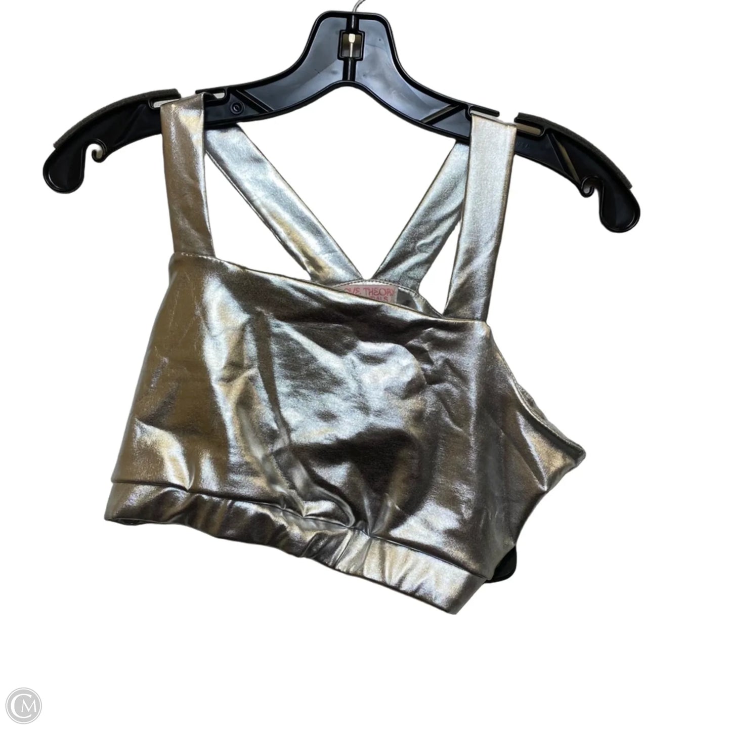 Top Sleeveless By Cmf In Silver, Size: L