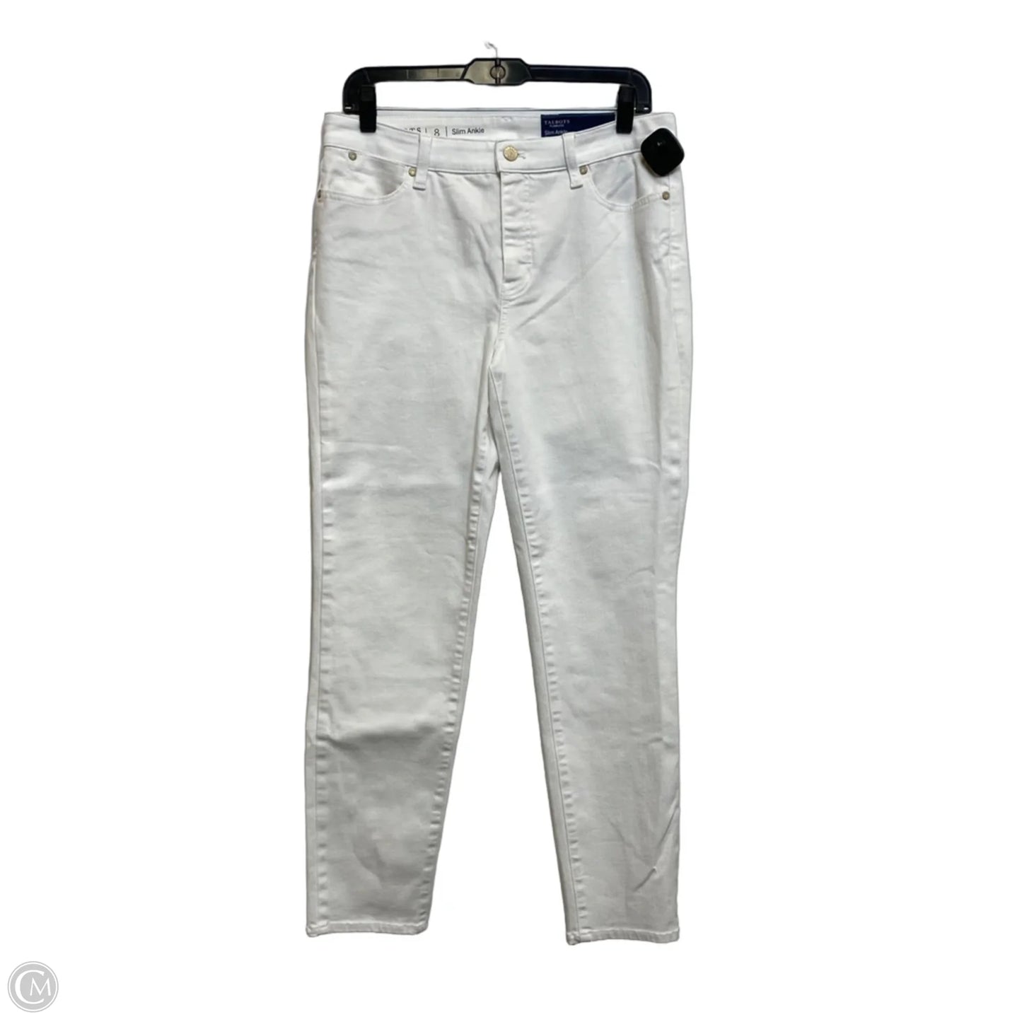 Jeans Skinny By Talbots In White Denim, Size: 8