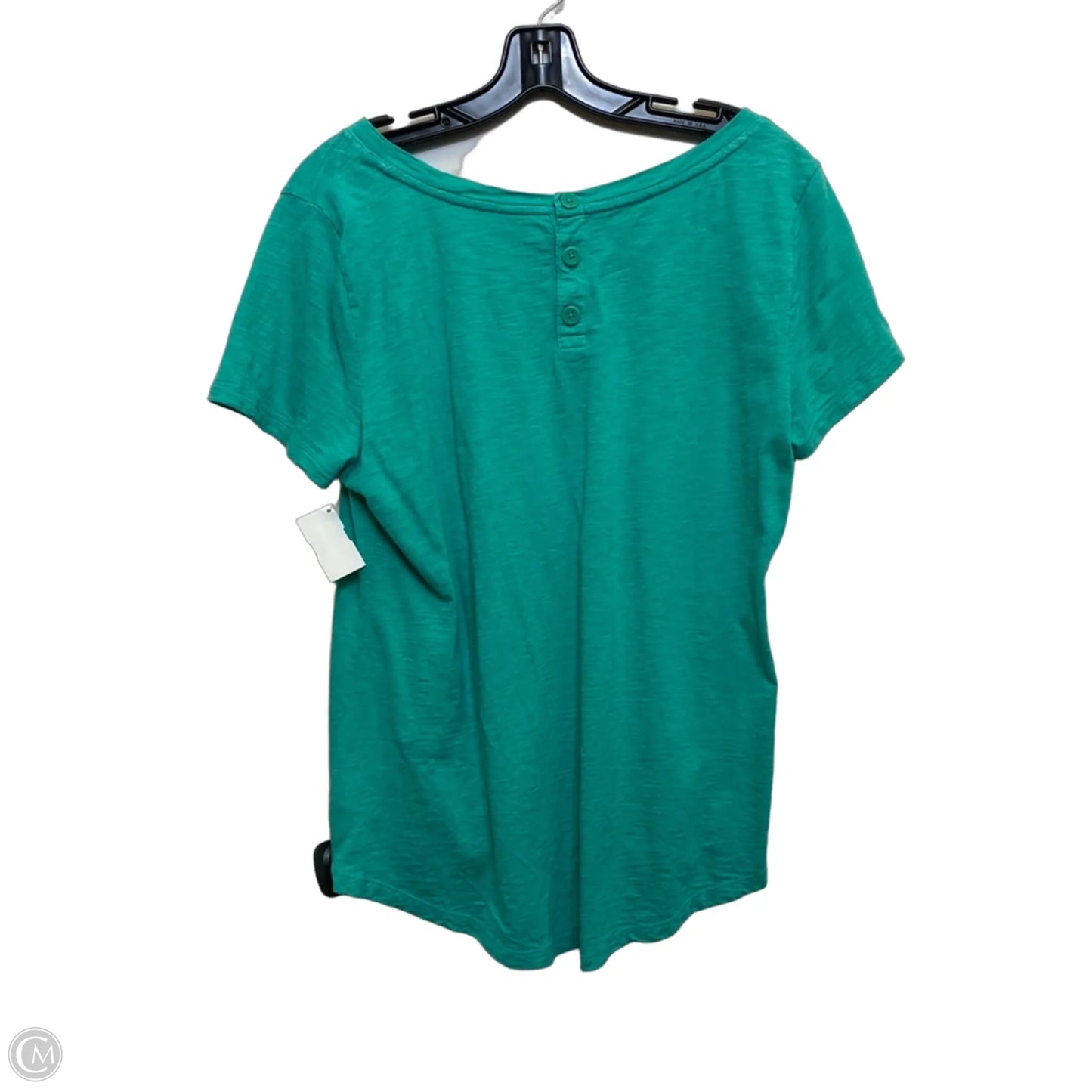 Top Short Sleeve Basic By Talbots In Green, Size: L