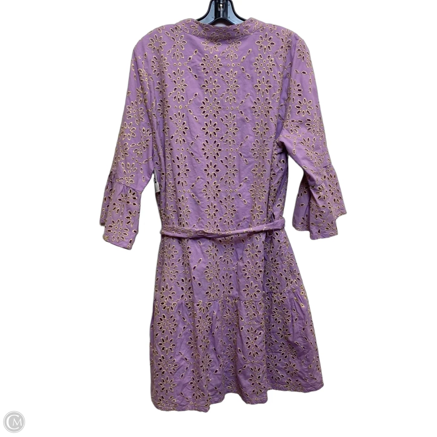 Dress Casual Short By Boston Proper In Gold & Purple, Size: L