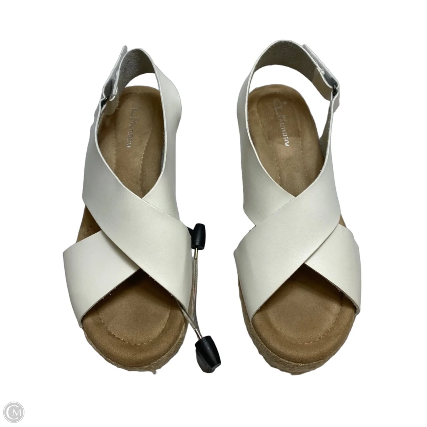 Sandals Heels Wedge By Cl By Chinese Laundry In White, Size: 10