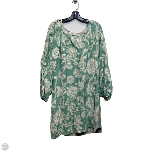 Dress Casual Short By Loft In Cream & Green, Size: L