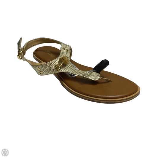 Sandals Flats By Michael By Michael Kors In Gold, Size: 8