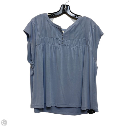 Top Short Sleeve By Lucky Brand In Blue, Size: Xl