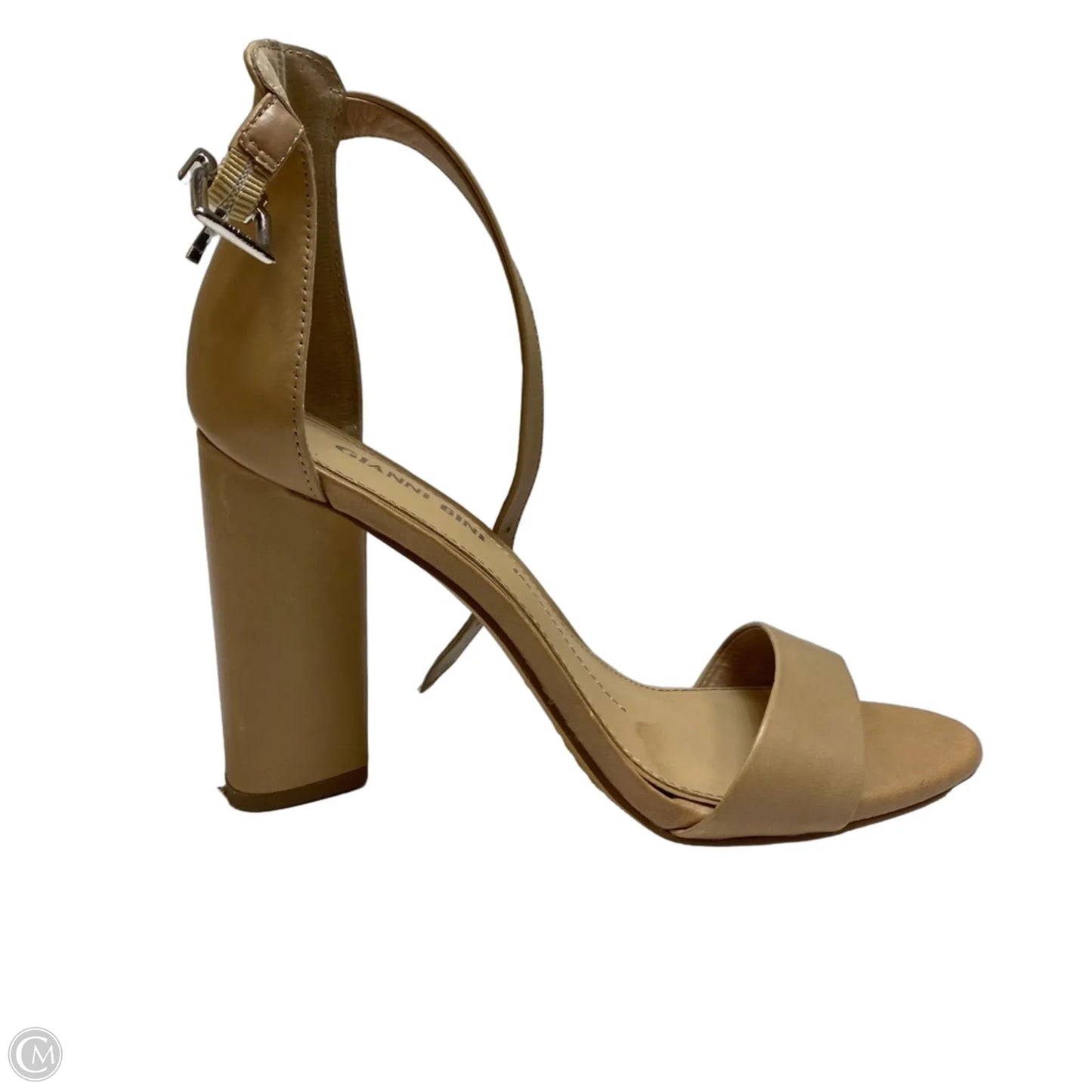 Sandals Heels Block By Gianni Bini In Tan, Size: 8