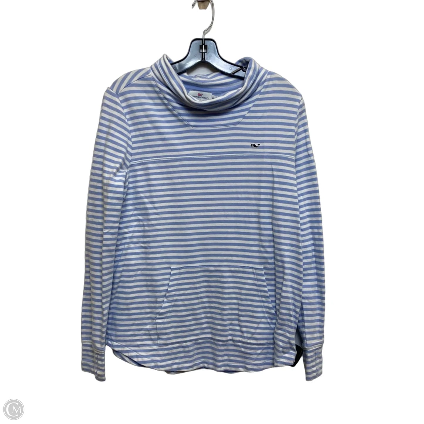 Top Long Sleeve Designer By Vineyard Vines In Blue & White, Size: Xs