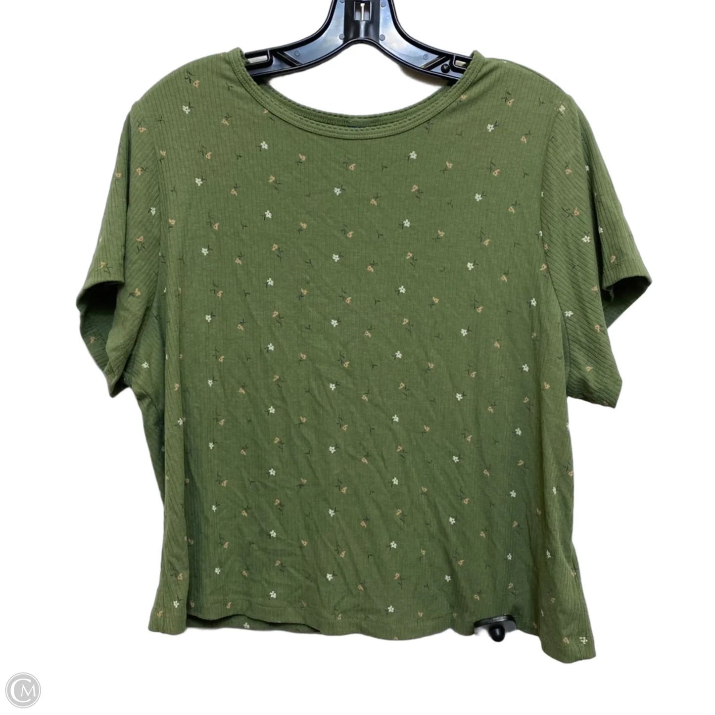 Top Short Sleeve By Old Navy In Green & Tan, Size: 2x