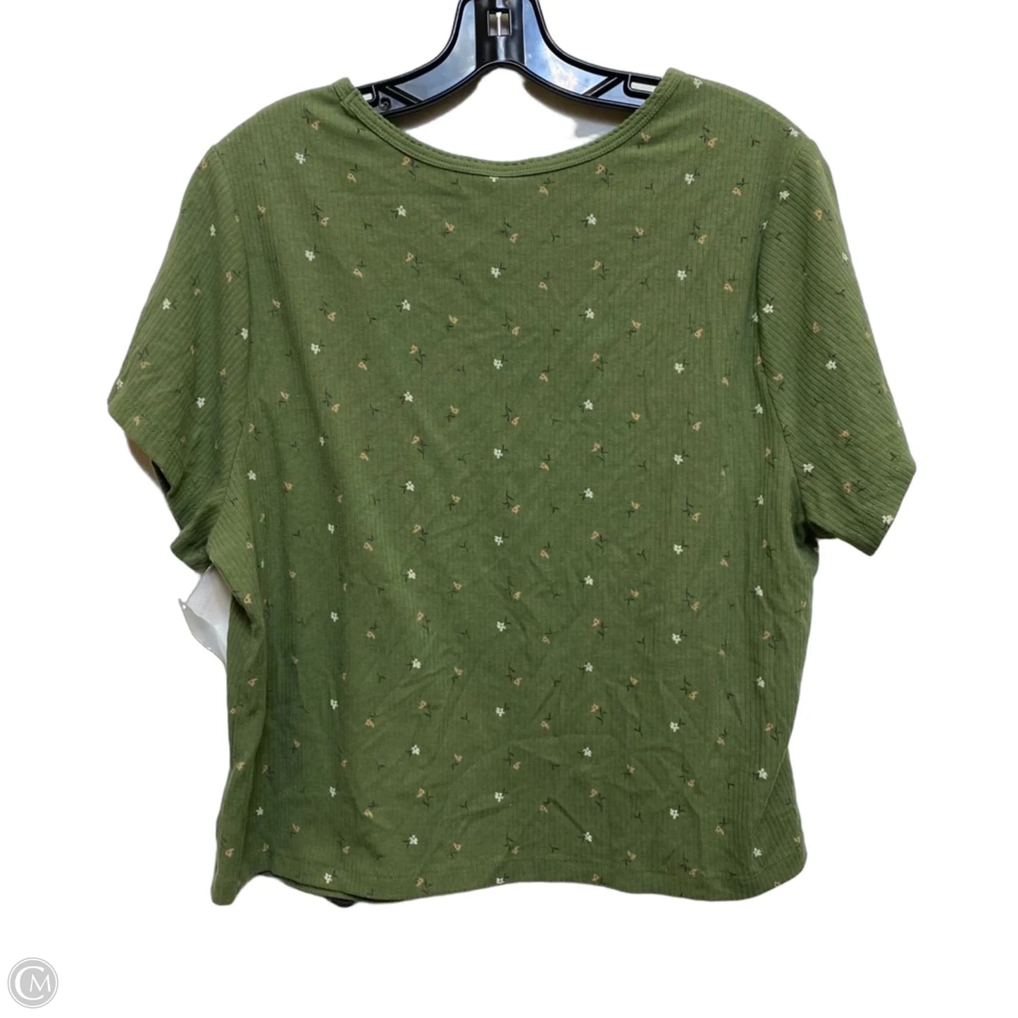 Top Short Sleeve By Old Navy In Green & Tan, Size: 2x