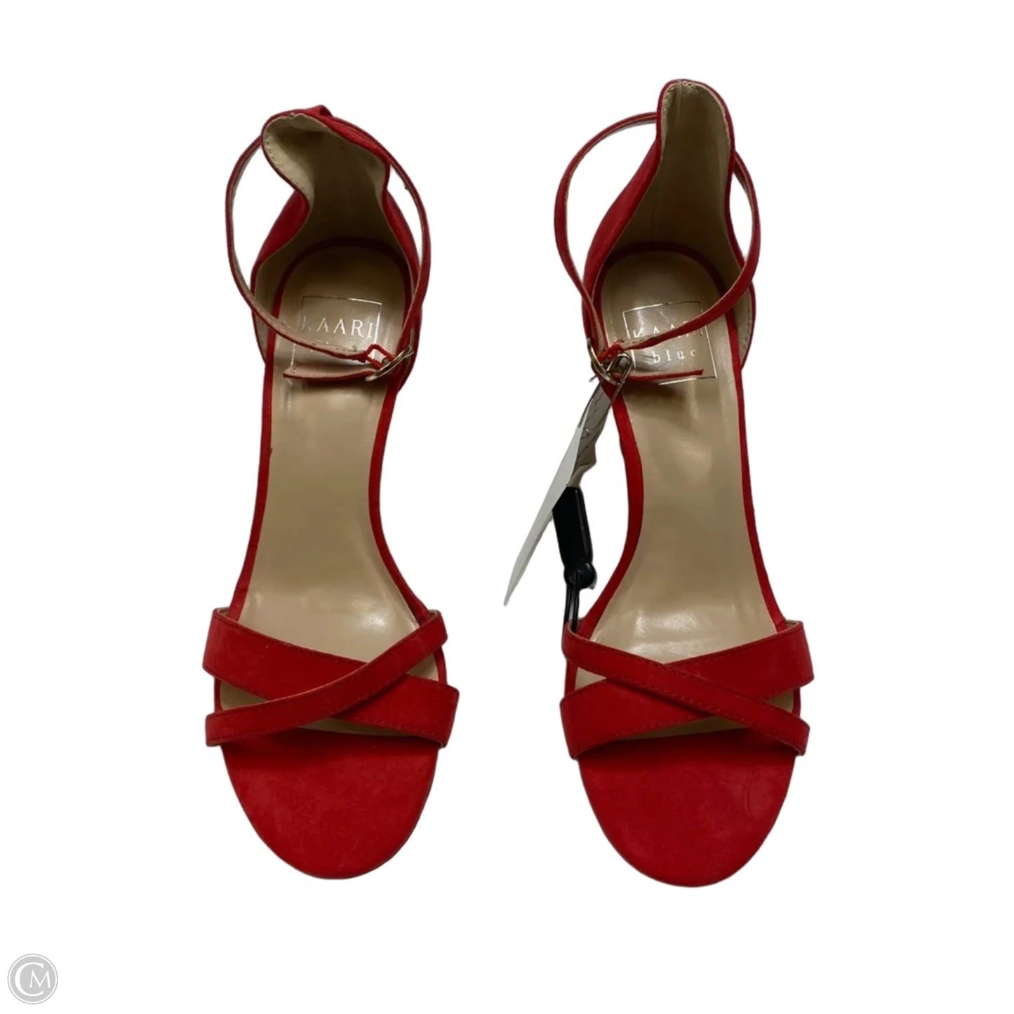 Sandals Heels Stiletto By Kaari Blue In Red, Size: 7.5