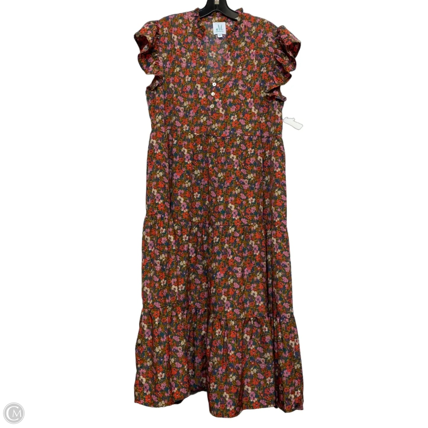 Dress Casual Maxi By Clothes Mentor In Pink & Red, Size: M