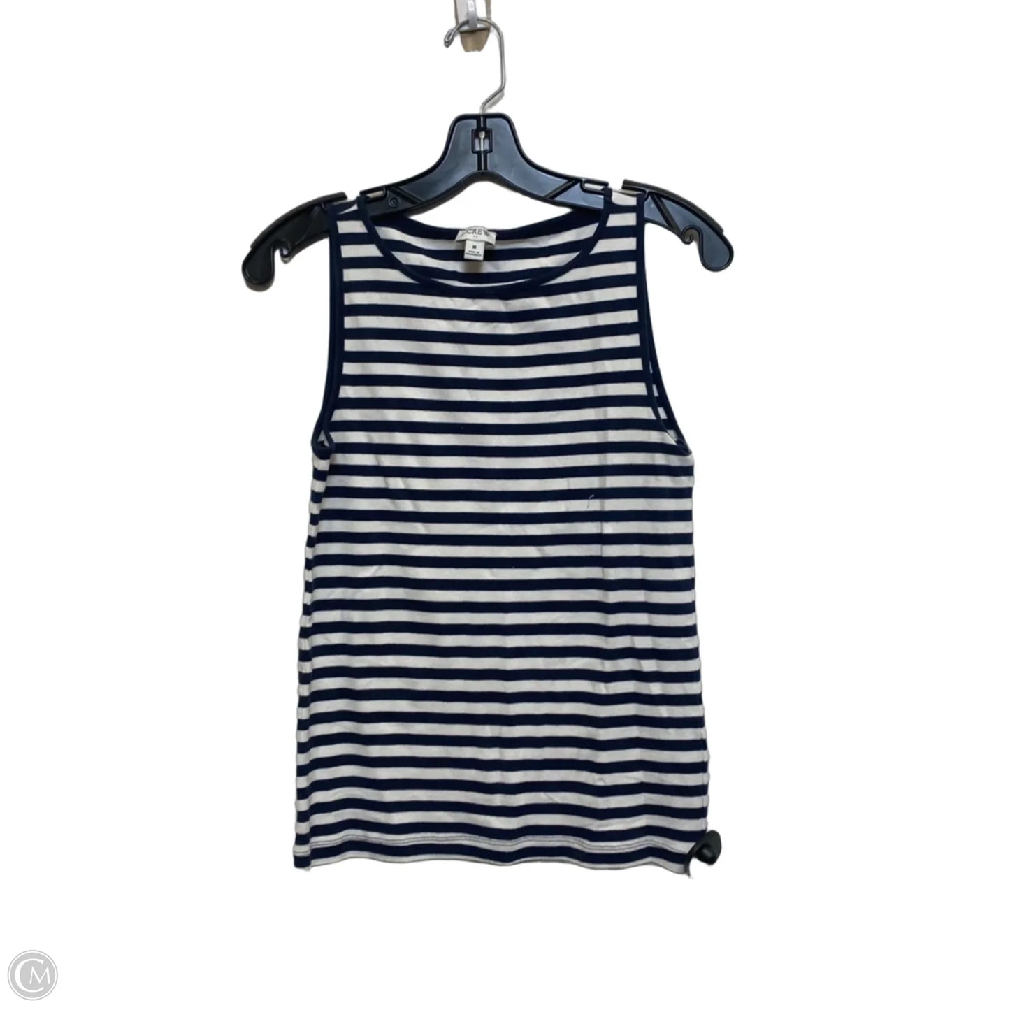 Top Sleeveless By J. Crew In Blue & White, Size: M