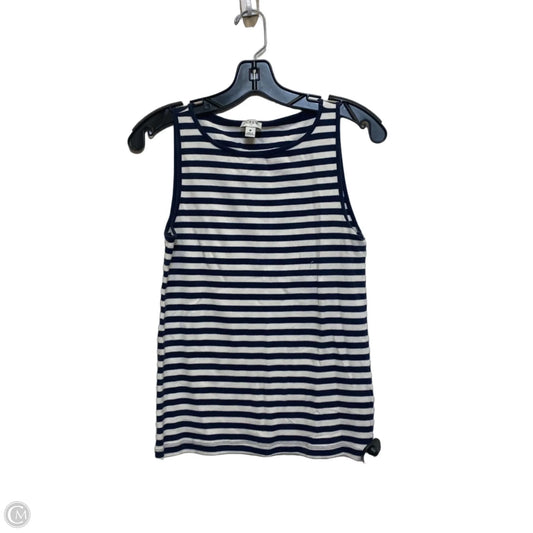 Top Sleeveless By J. Crew In Blue & White, Size: M