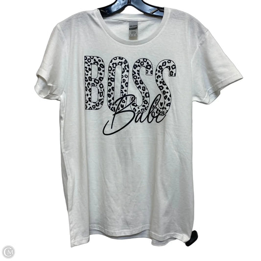 Top Short Sleeve Basic By Gildan In White, Size: L