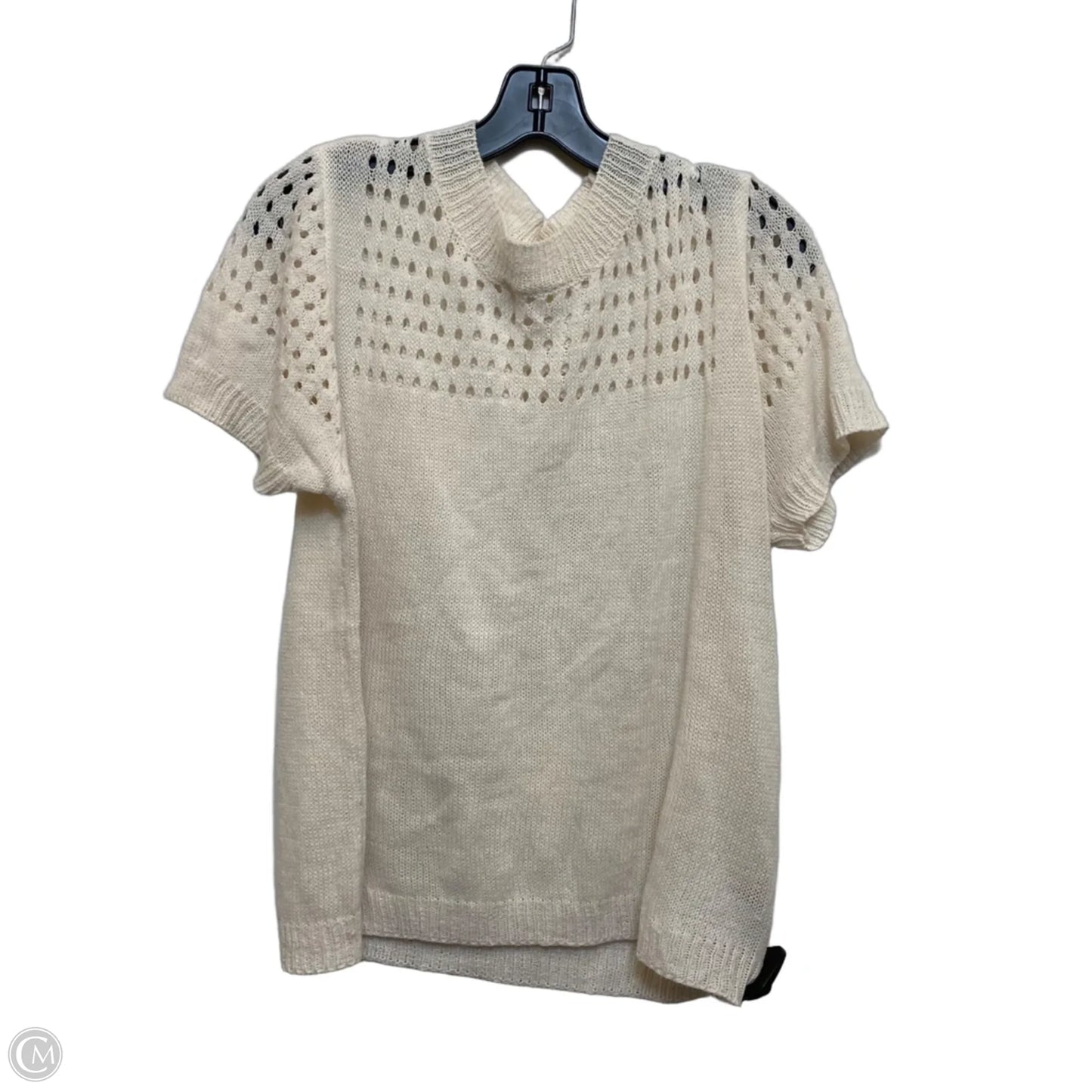 Top Short Sleeve By Shein In Cream, Size: 1x