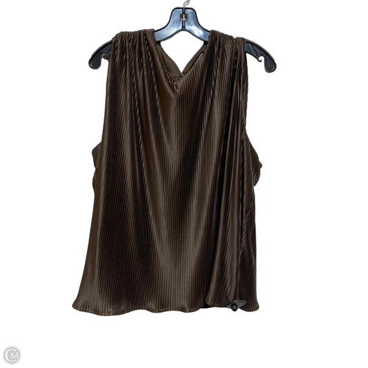Top Sleeveless By Express In Brown, Size: Xl
