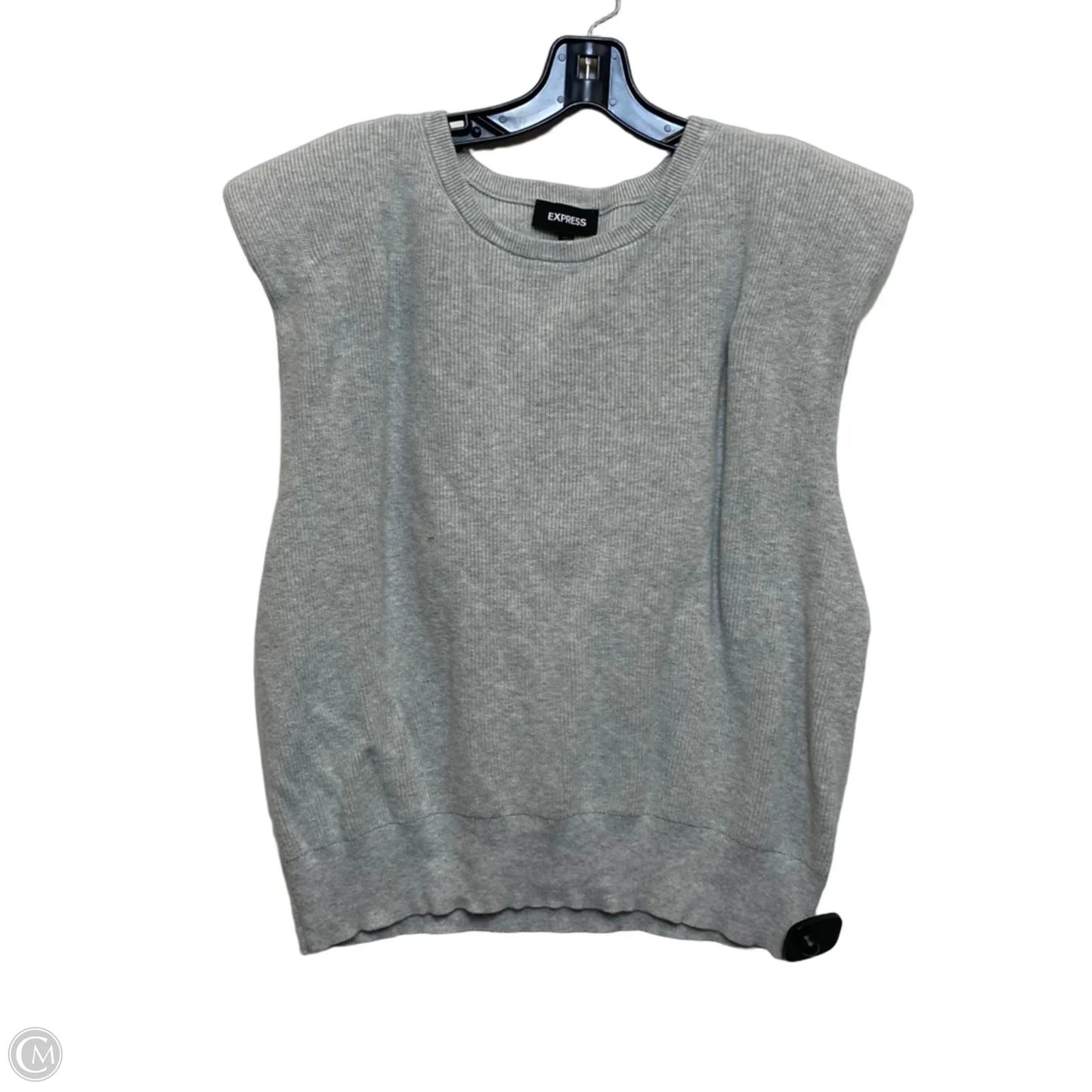 Top Sleeveless By Express In Grey, Size: L