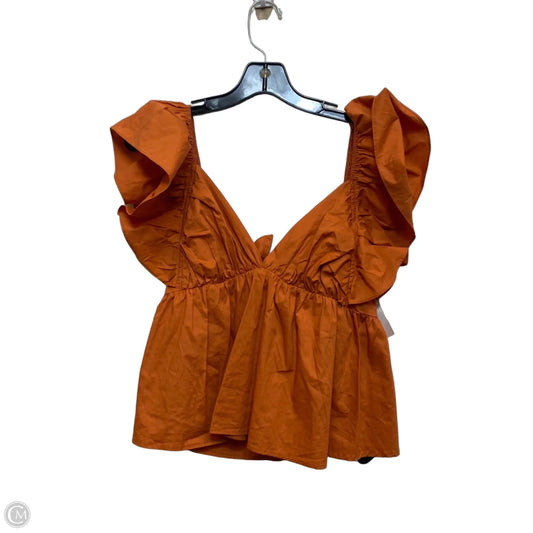 Top Sleeveless By Day + Moon In Orange, Size: M
