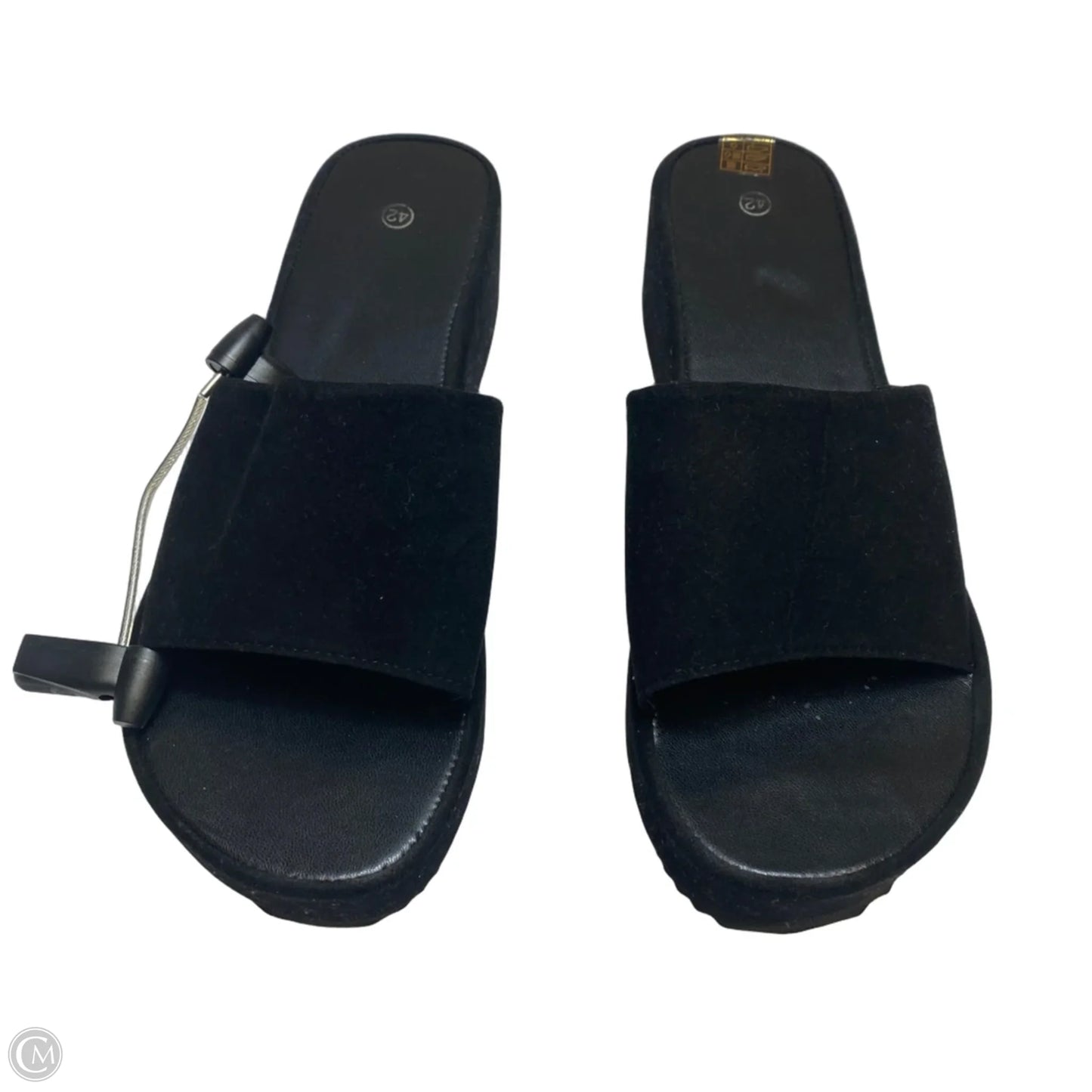 Sandals Heels Platform By Cmf In Black, Size: 11.5