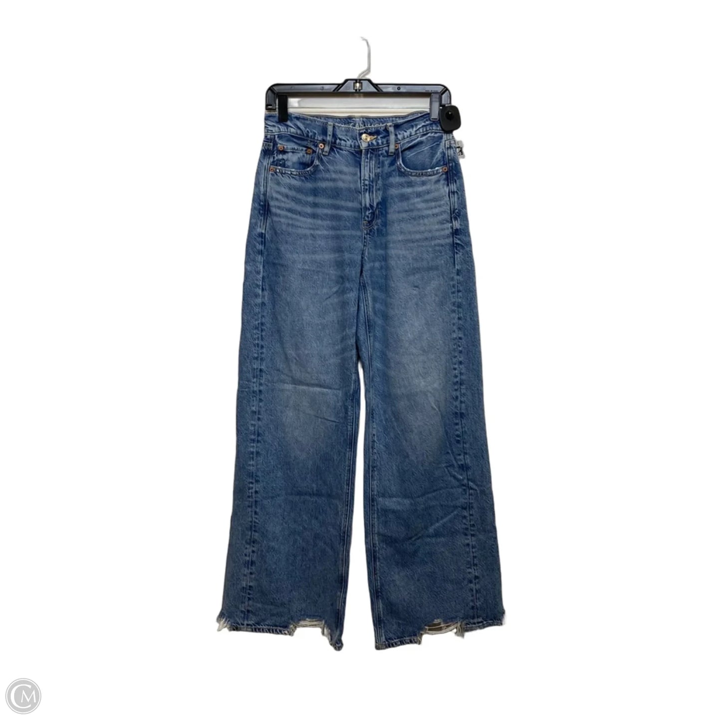 Jeans Wide Leg By American Eagle In Blue Denim, Size: 2