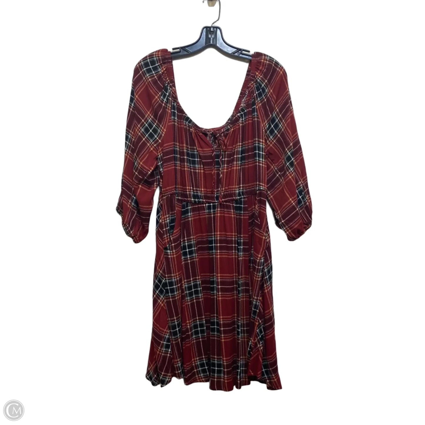 Dress Casual Short By Torrid In Red & Tan, Size: Xl